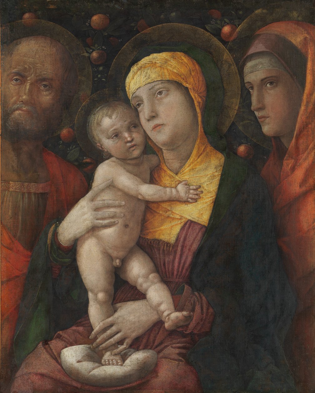 Den heliga familjen med Maria Magdalena, ca. 1495-1500. av Andrea Mantegna