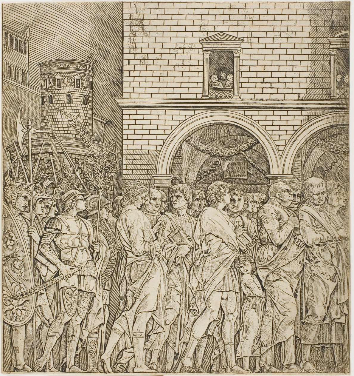 Senatorerna, från Triumph of Caesar av Andrea Mantegna