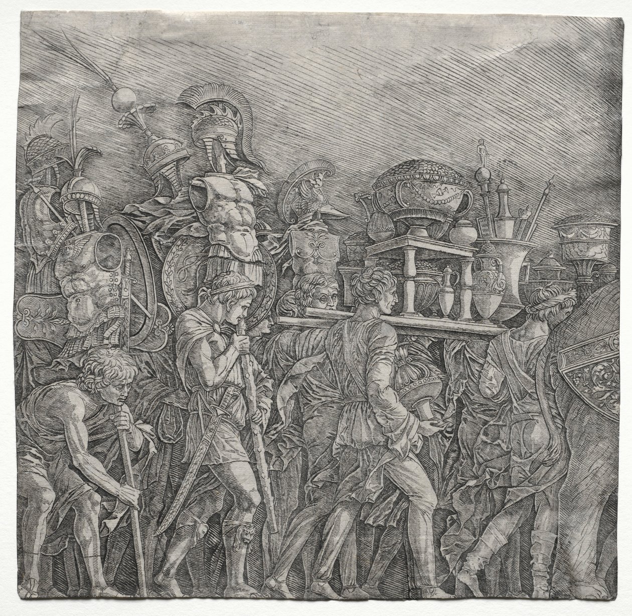 The Triumphs of Caesar: The Corselet Bearers, ca. 1495. av Andrea Mantegna