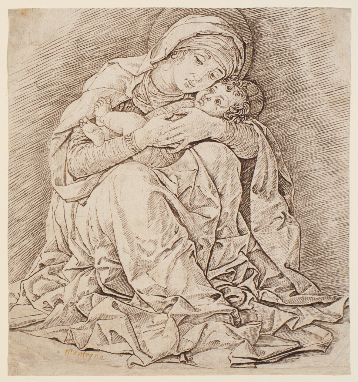 Jungfrun och barnet av Andrea Mantegna