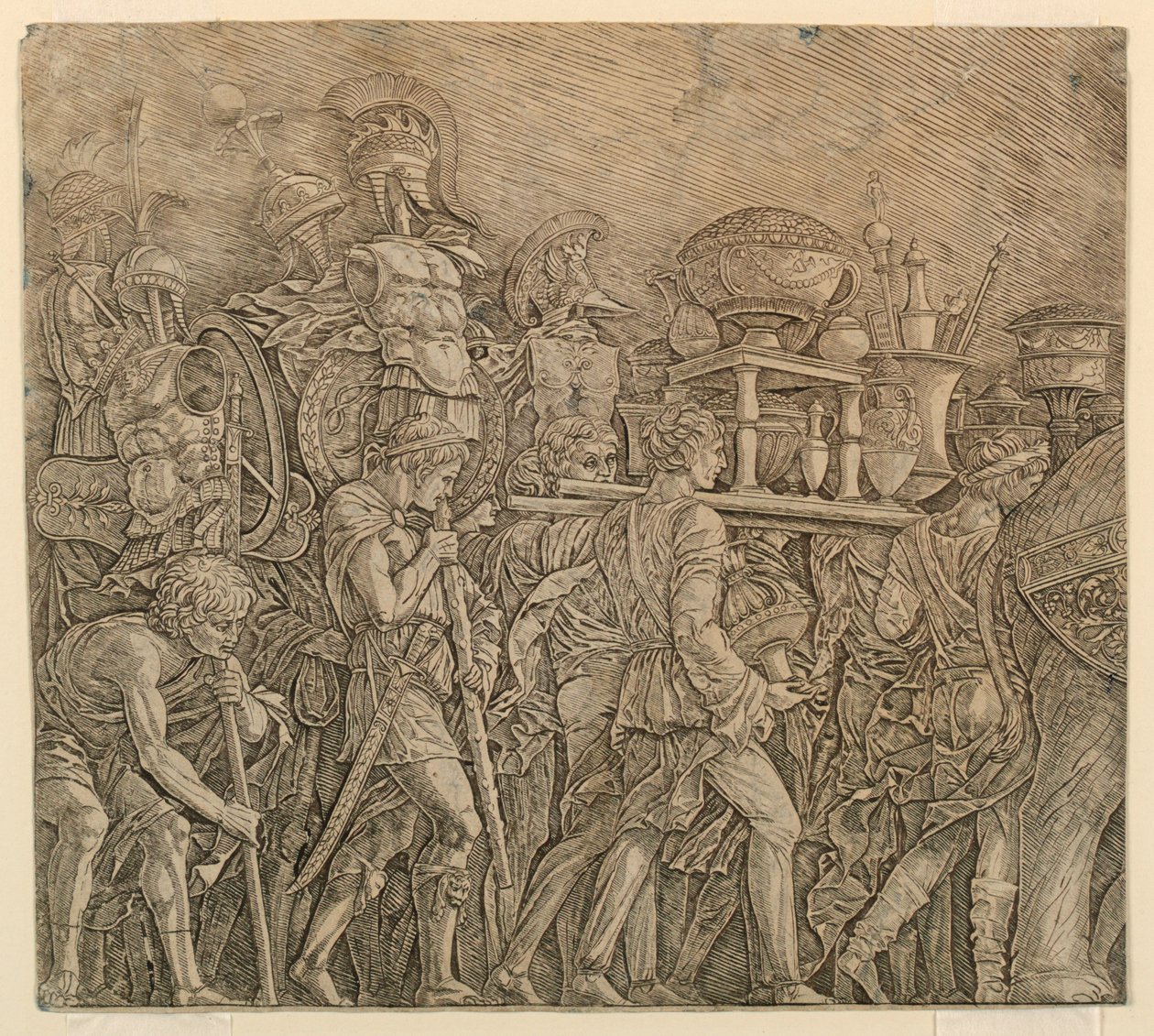 Triumf av Caesar: Corselet Bearers av Andrea Mantegna