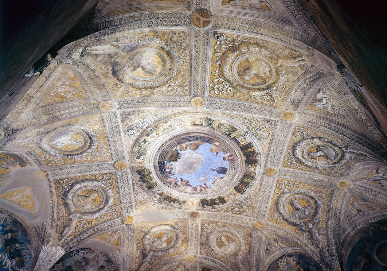 Triumf för Caesar och Oculus i brudkammaren, ca 1473 (fresk) av Andrea Mantegna