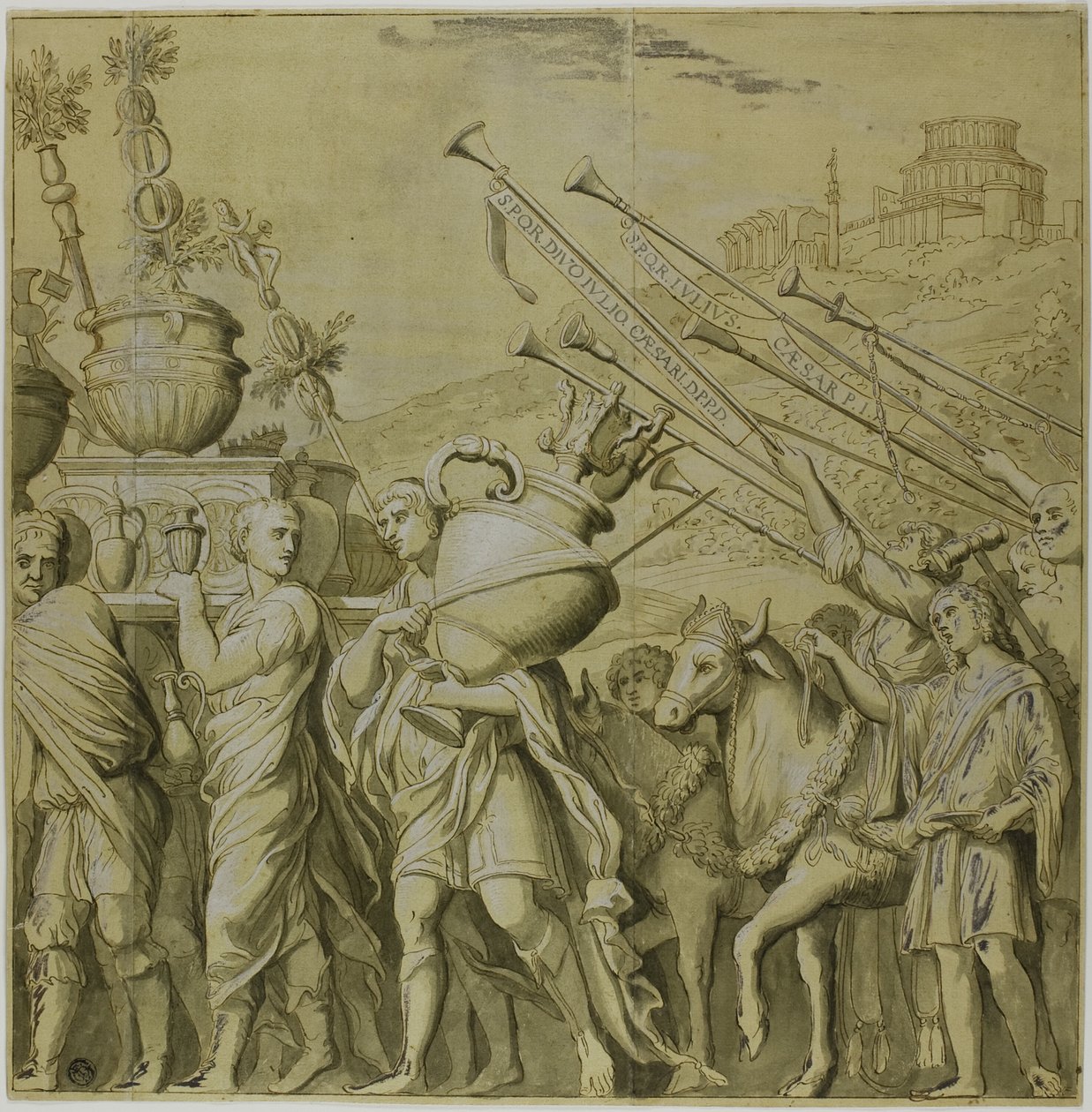 Triumfer av Julius Caesar: Canvas nr IV av Andrea Mantegna