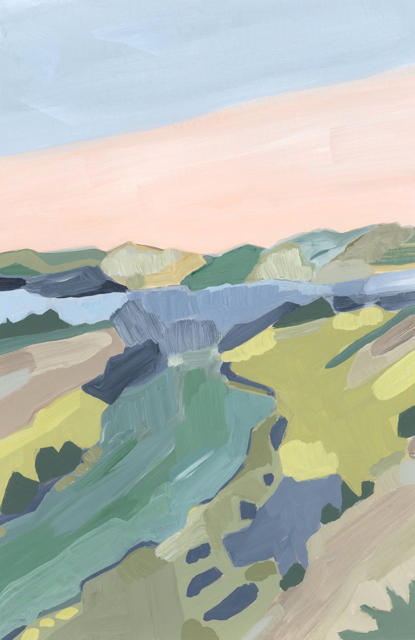 Desert Symphony, 2024 (akryl på papper) av Andrea Mejia