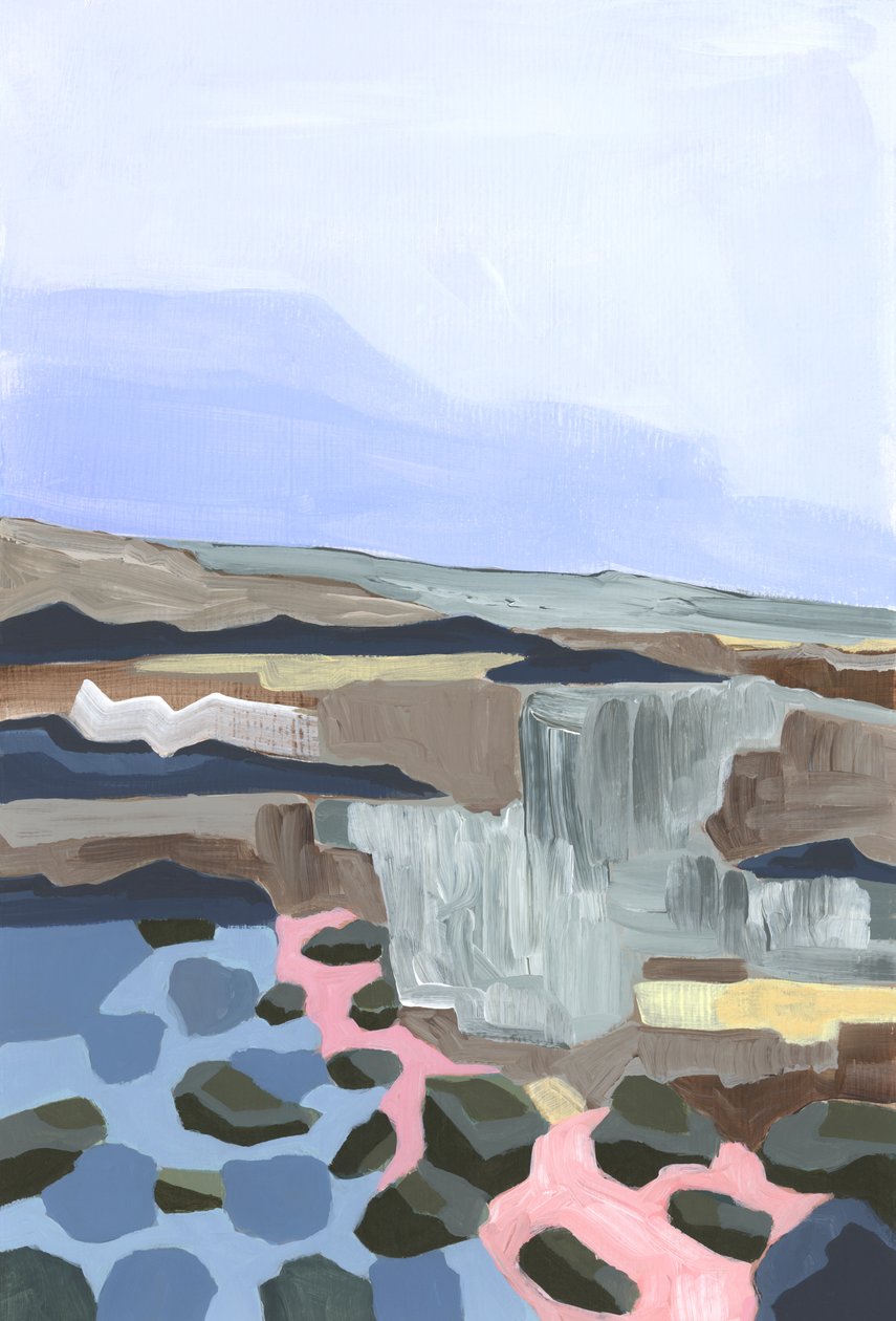 Serenity, 2024 (akryl på papper) av Andrea Mejia