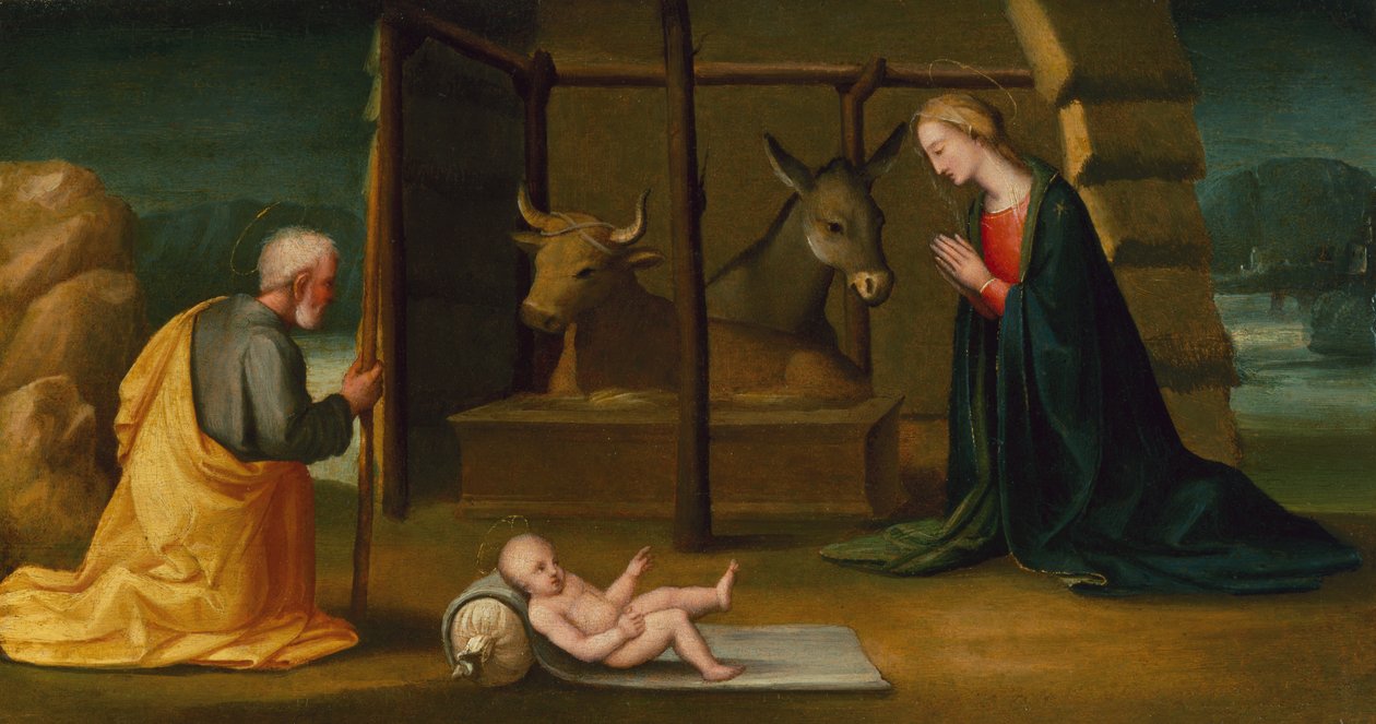 The Nativity, c.1500 (olja på panel) av Andrea Piccinelli
