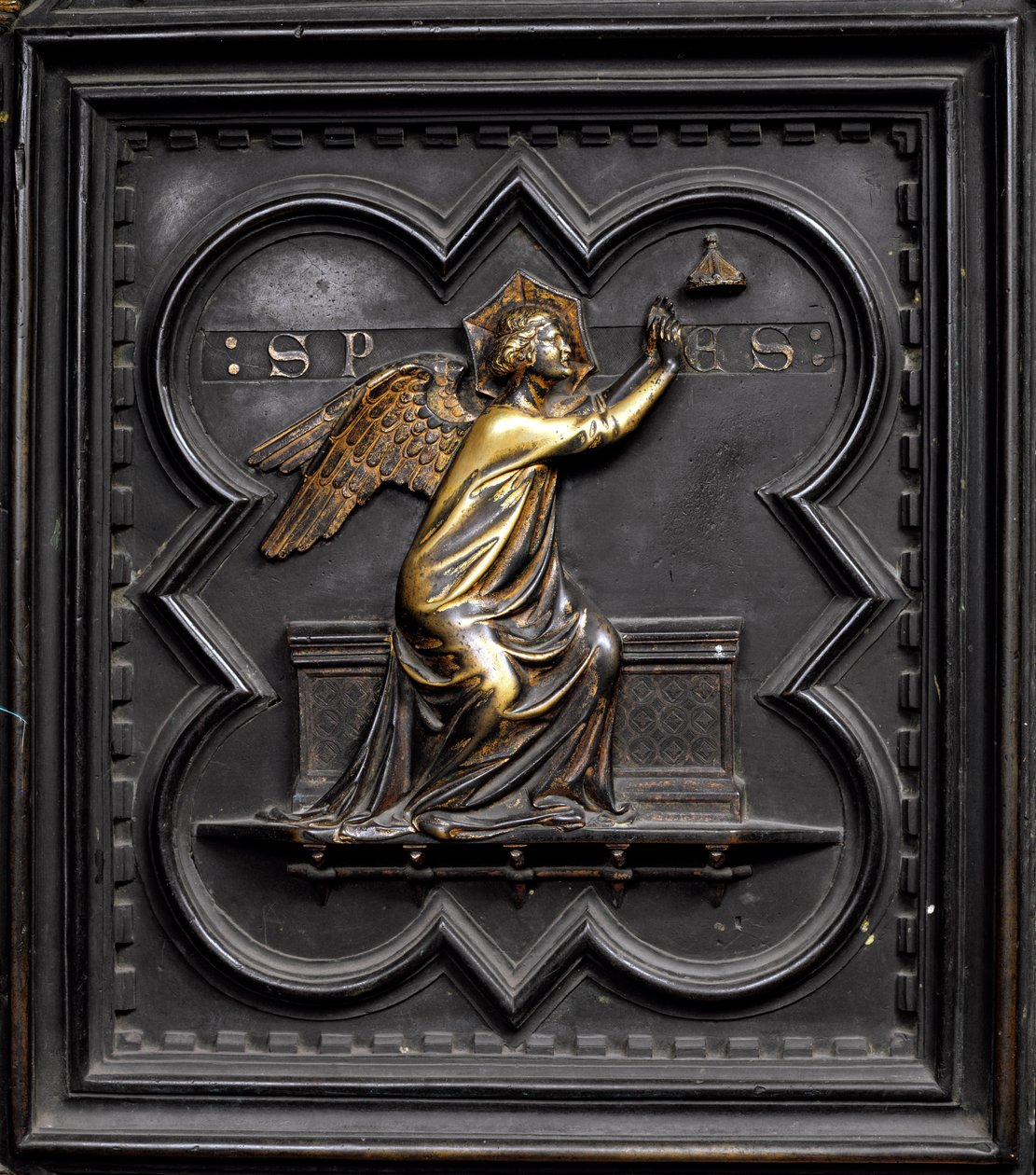 Hope, panel A i södra dörrarna till dopkapellet i San Giovanni, 1336 (brons) av Andrea Pisano