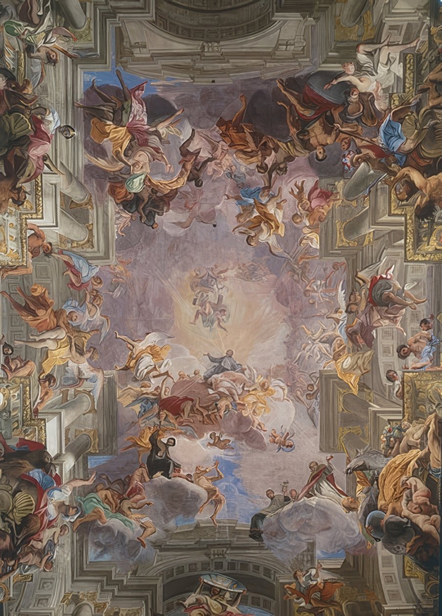 Sankt Ignatius i ära. 1691-1694 av Andrea Pozzo