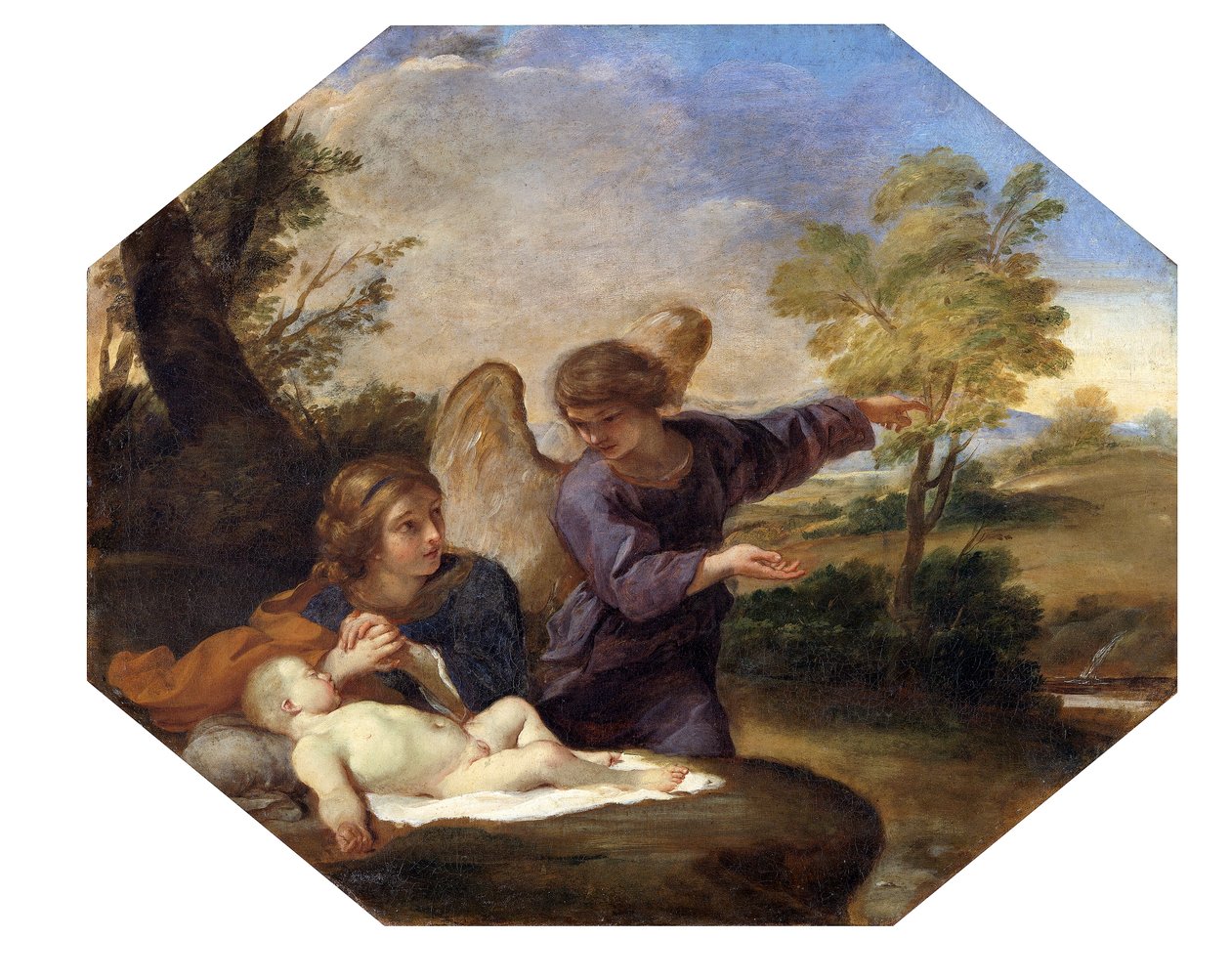 "Hagar och ängeln", 1616-1661 av Andrea Sacchi