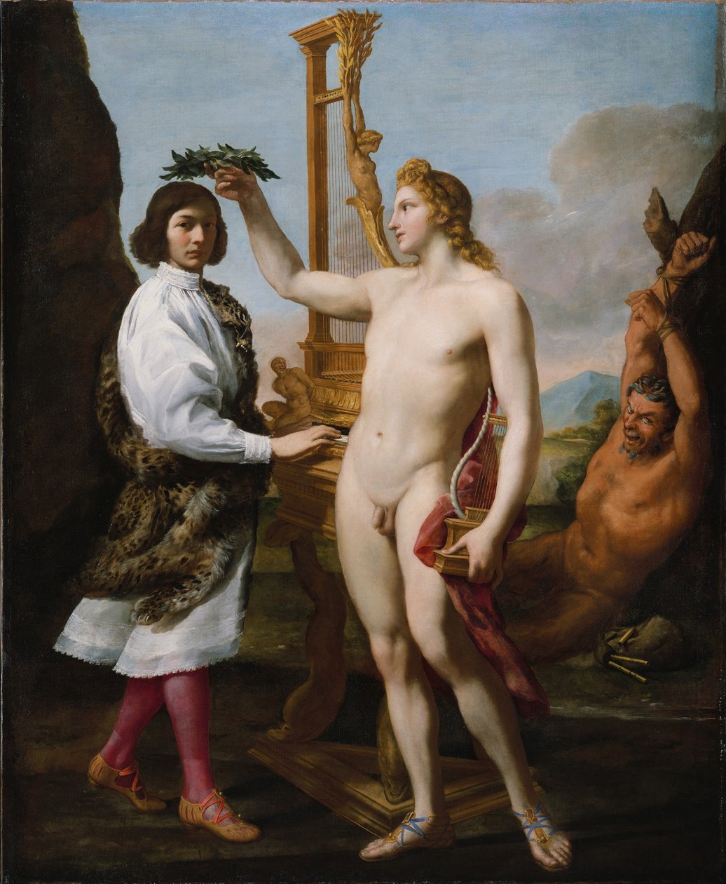 Marcantonio Pasqualini krönt av Apollo av Andrea Sacchi