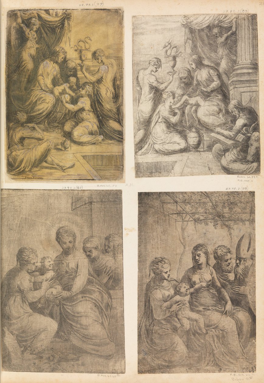 Madonna med helgon, ca. 1548-52. av Andrea Schiavone