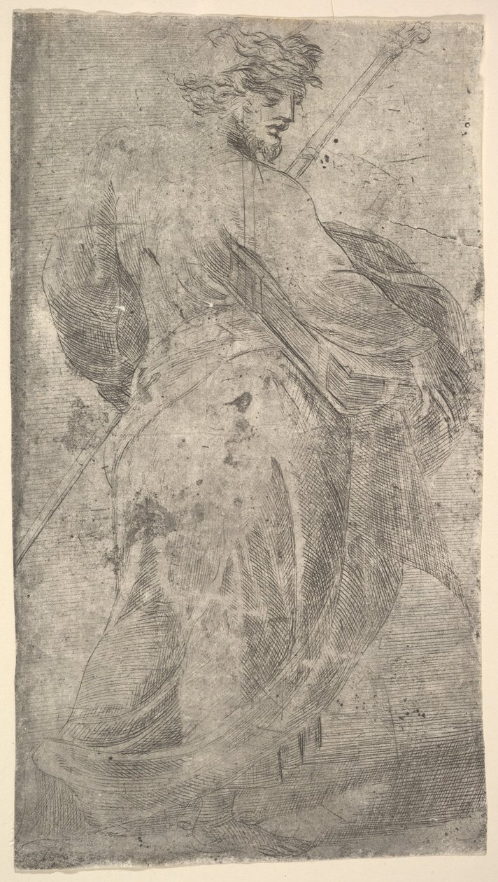Saint James Major, en stav i sin vänstra hand, bok i sin högra, från 