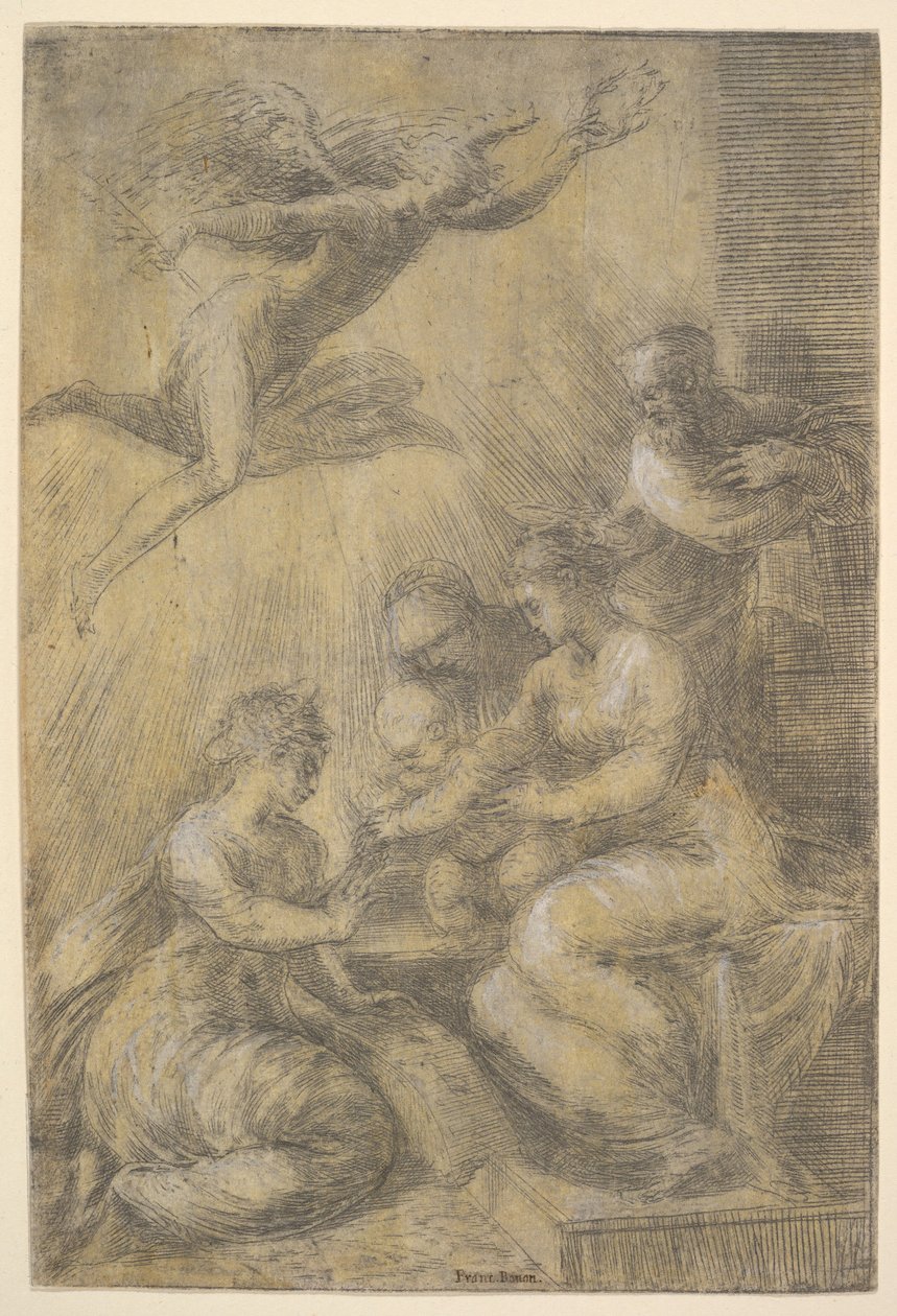 Saint Catherines mystiska äktenskap, ca. 1550. av Andrea Schiavone