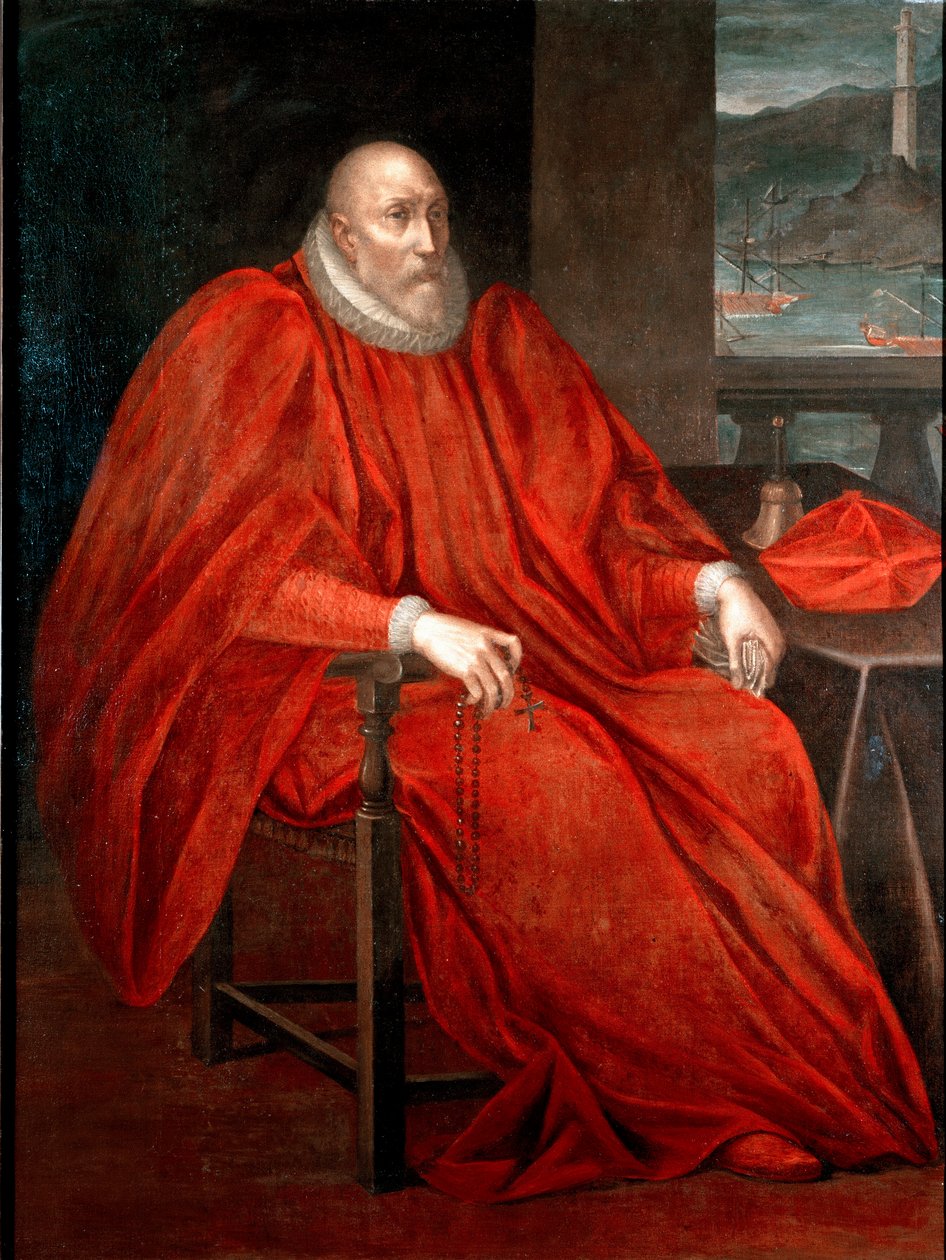 Porträtt av Simone Spinola (1522-1569, Doge of Genes mellan 1567 och 1569) Målning av Andrea Semino (1526-1594) 1568-1569 Sön. 128x170 cm Privat samling av Andrea Semino