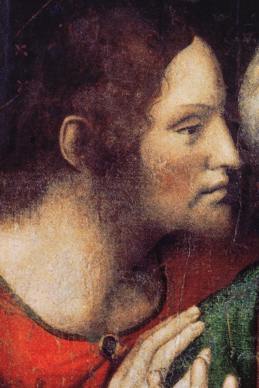 Klostret (Tongerlo Abbey). Målning. Nattvarden. 1506-1507. Detalj (målning) av Andrea Solario