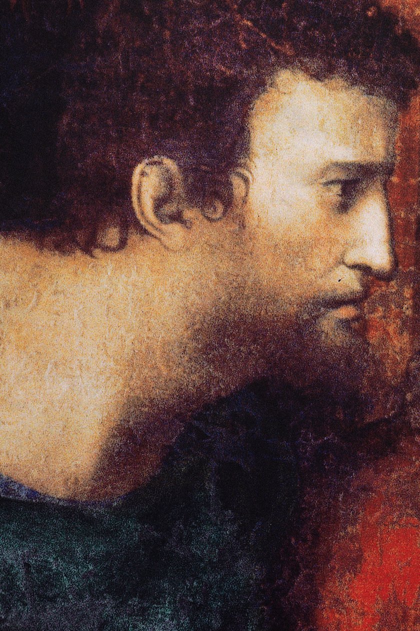 Klostret (Tongerlo Abbey). Målning. Nattvarden. 1506-1507. Detalj (målning) av Andrea Solario