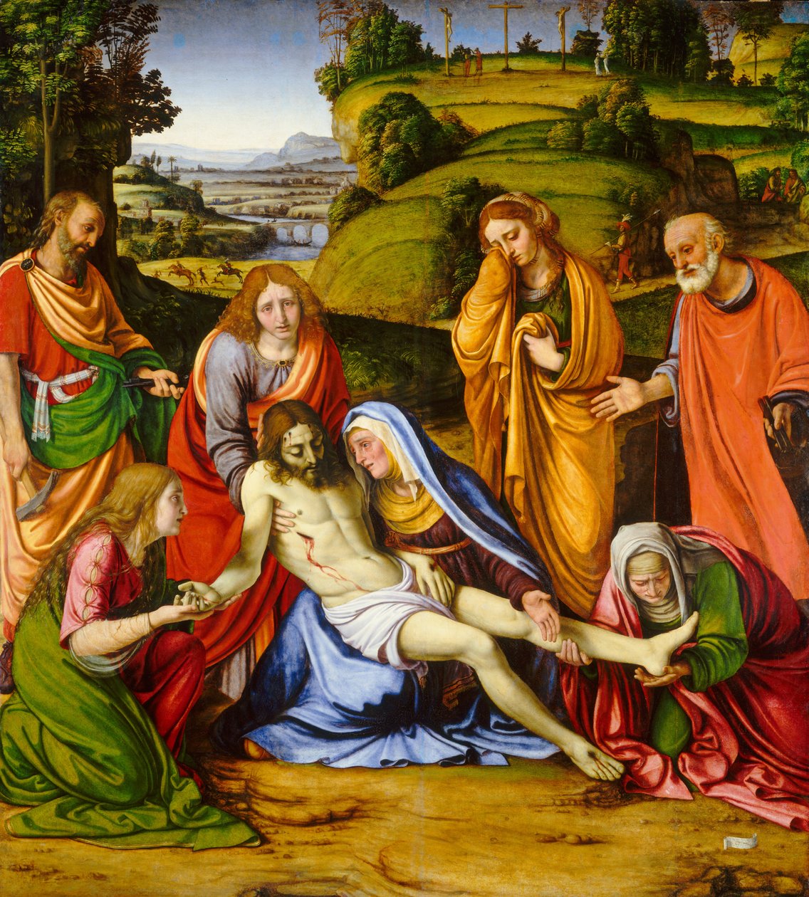 Klagovisa, ca 1505-1507 (olja på pannå) av Andrea Solario