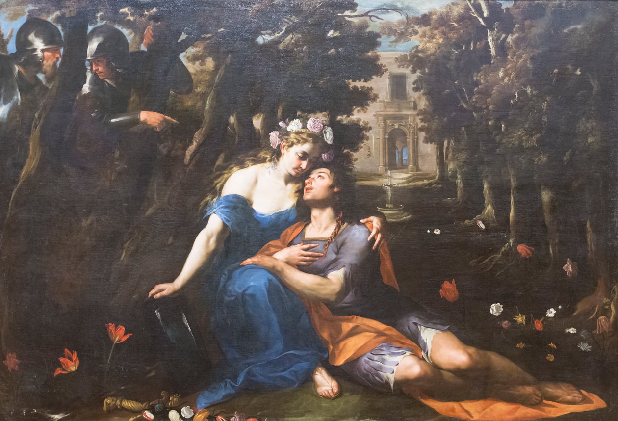 Rinaldo och Armida, Andrea Vaccaro (olja på duk) av Andrea Vaccaro