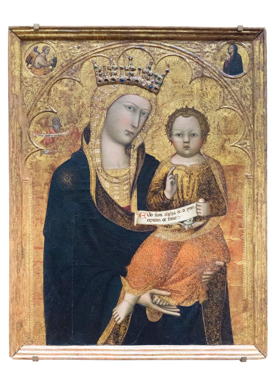Madonna och barn med St Luke evangelisten av Andrea Vanni