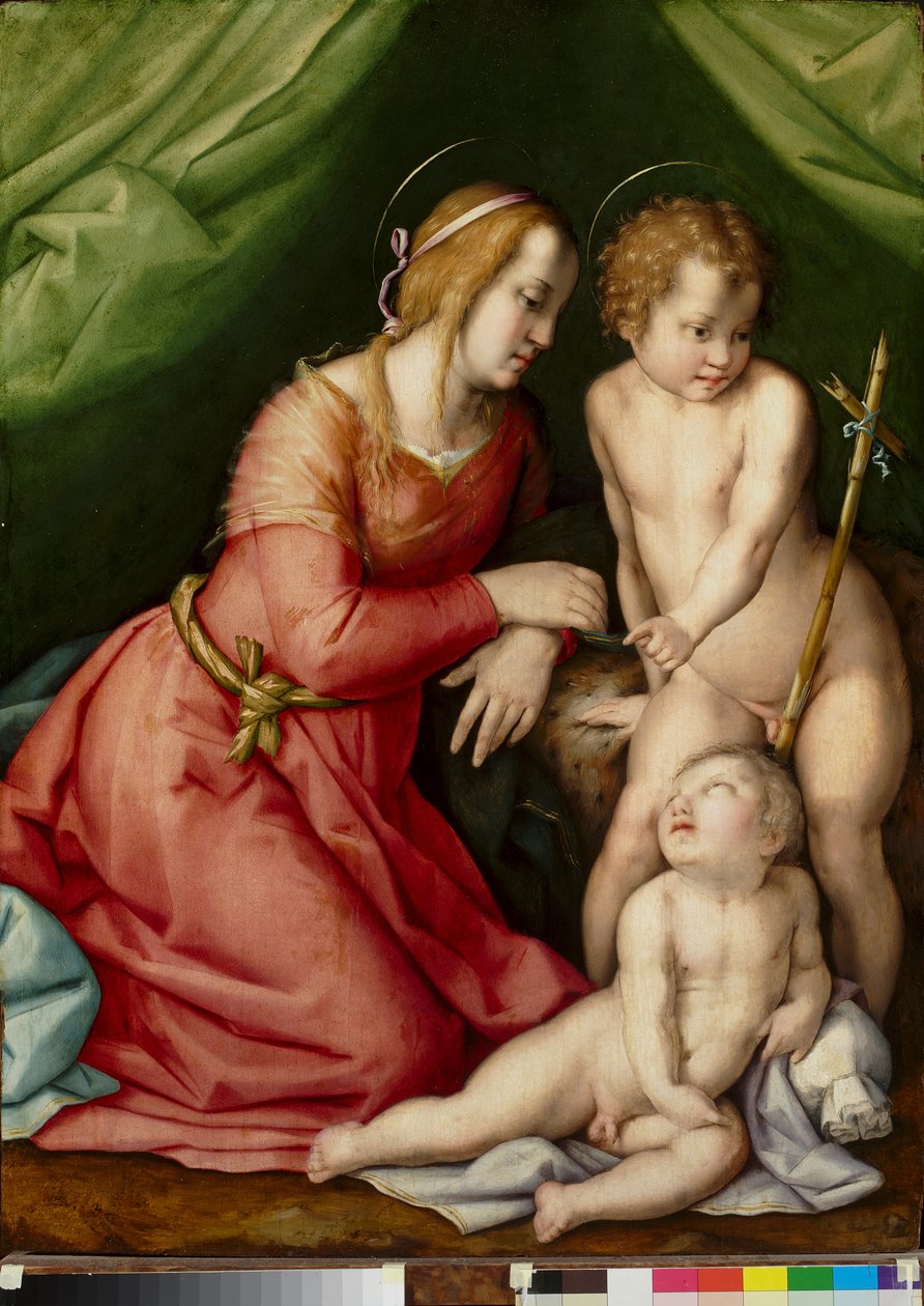 Madonna och barn med Saint John av Andrea del (workshop of) Sarto