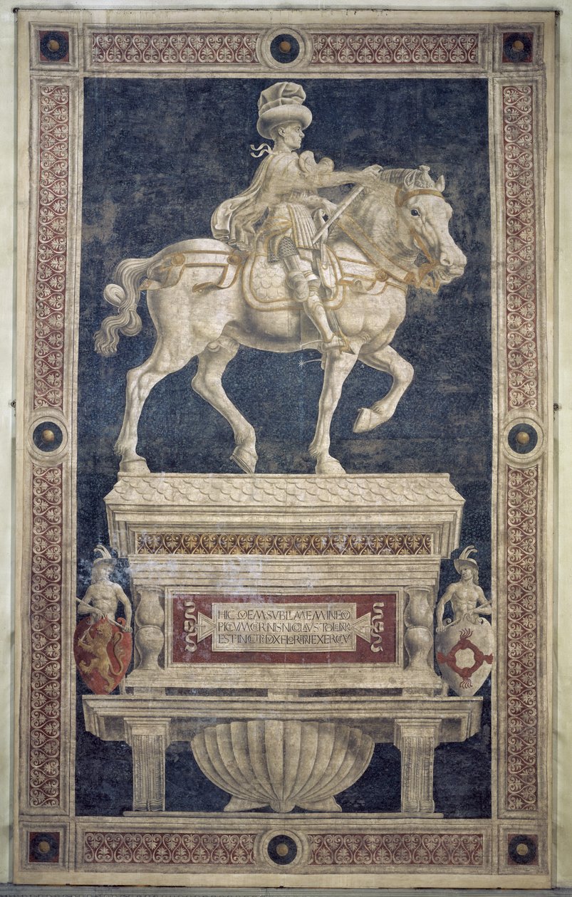 Ridmonumentet över Niccolo Marucci da Tolentino (d.1435), 1456 (fresk) av Andrea del Castagno