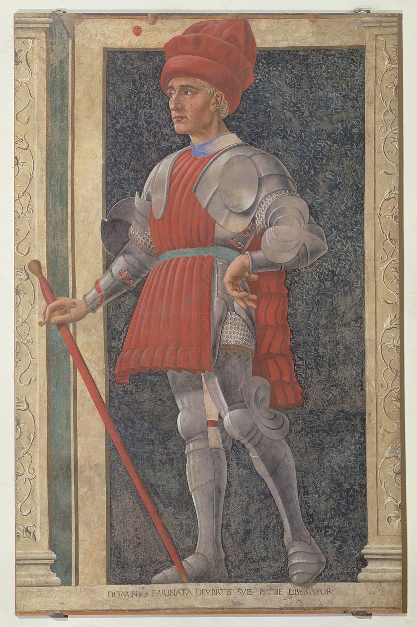 Farinata degli Uberti (d.1264) från Villa Carducci-serien av kända män och kvinnor, ca 1450 (se 28492 för detaljer) av Andrea del Castagno