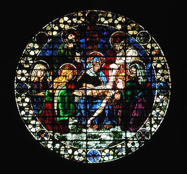 Oculus skildrar Kristi avsättning, 1444 av Andrea del Castagno