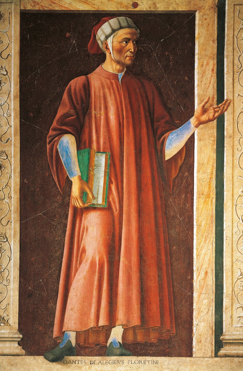 Porträtt av Dante Alighieri (fresk) av Andrea del Castagno