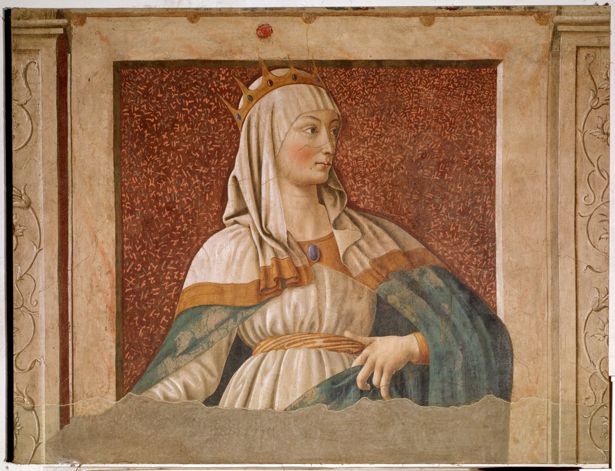 Porträtt av drottning Esther (fresko av Andrea del Castagno