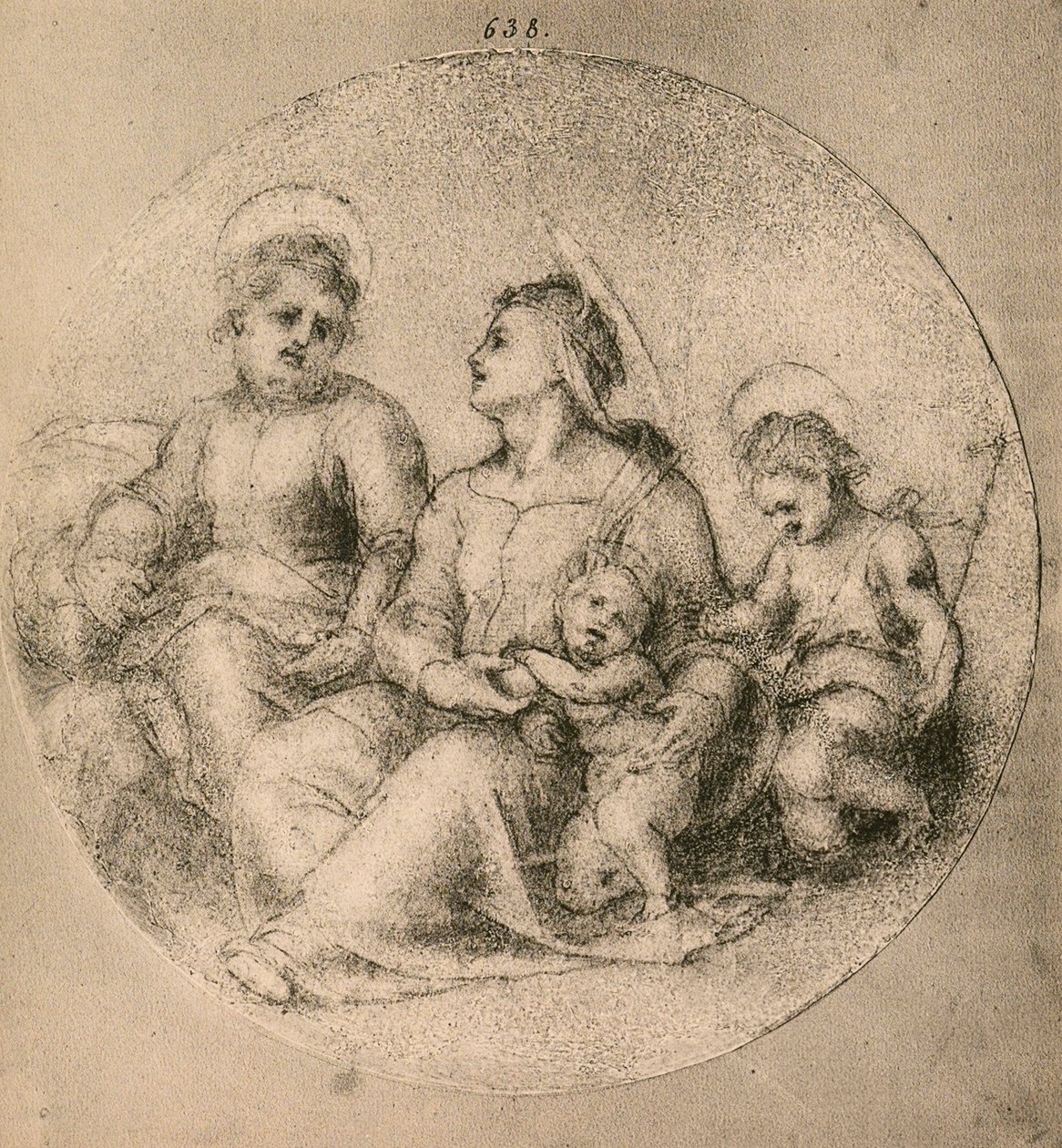 Helig familj med spädbarnet St. John av Andrea del Sarto