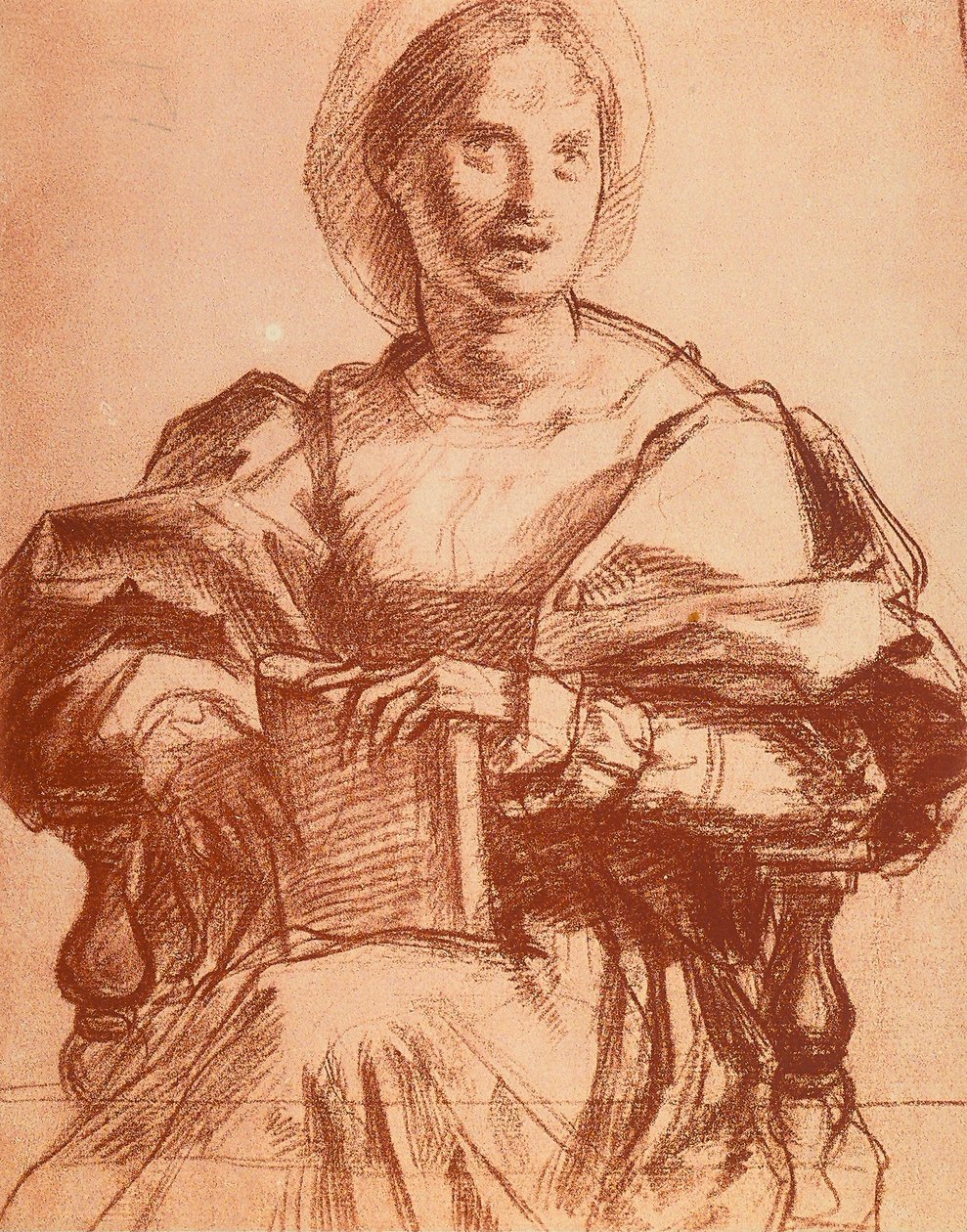 Porträtt av Lucrezia del Fede av Andrea del Sarto
