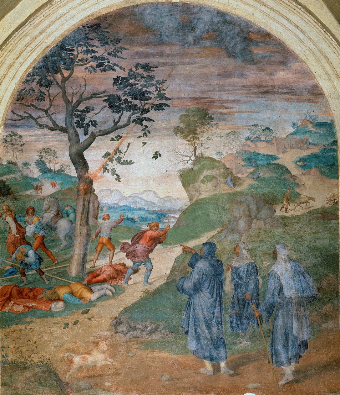 S. Filippo Benizzi straffar hädarna, 1509-1510 av Andrea del Sarto
