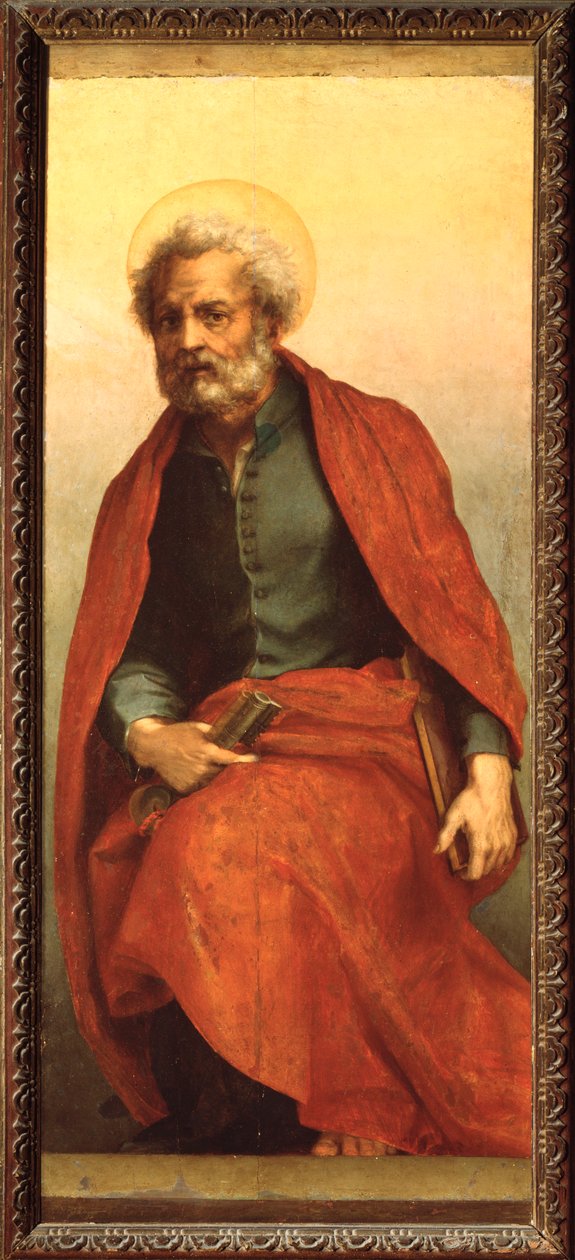Sankt Peter, St Agnes altartavla (målning, 1525-1528) av Andrea del Sarto