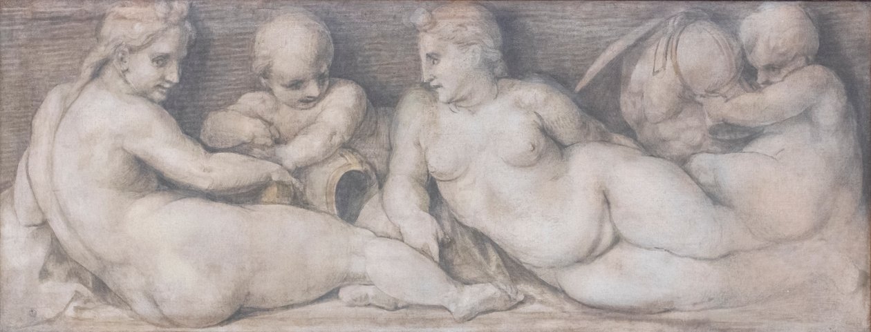 Scen med figurer i klassisk stil av Andrea del Sarto