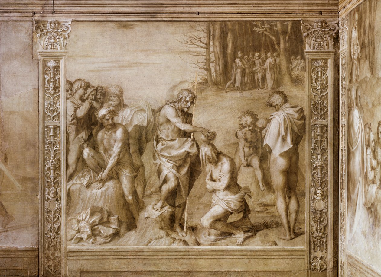 Berättelser om Johannes Döparen: Dopet av folkmassorna av Andrea del Sarto