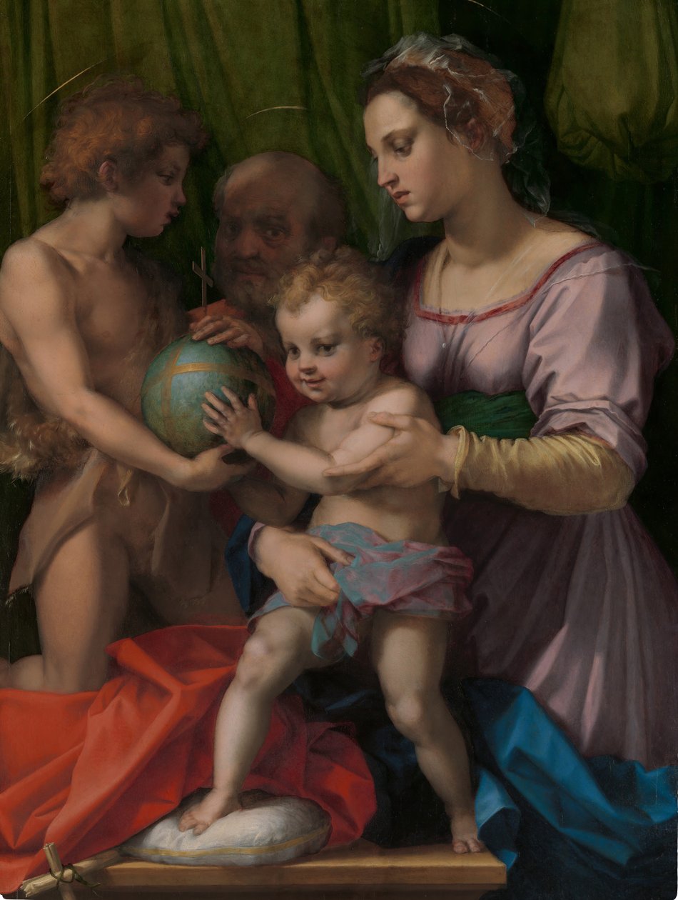 Den heliga familjen med den unge Johannes döparen, ca. 1528. av Andrea del Sarto