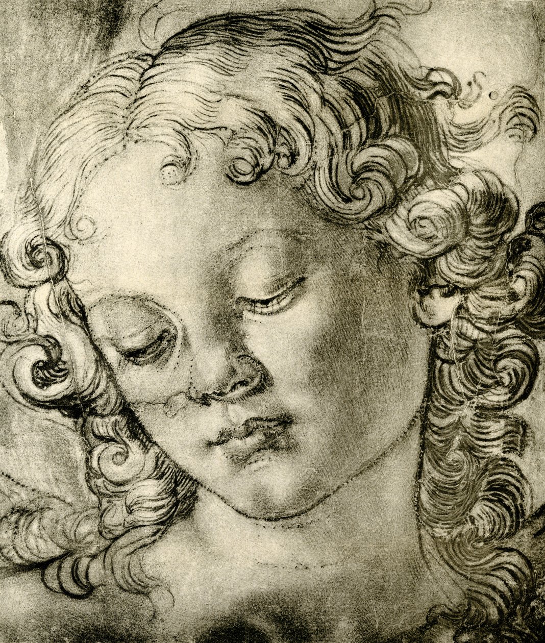 Ängelhuvud av Andrea del Verrocchio