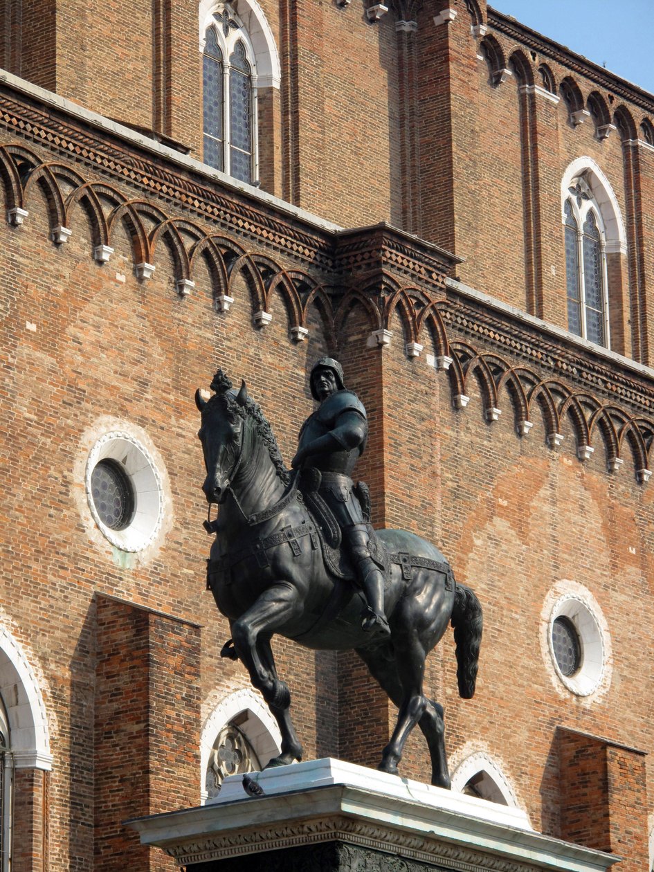 Ridstaty av Condottiere Colleoni av Andrea del Verrocchio av Andrea del Verrocchio