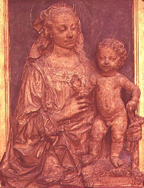 Madonna och barn (trä) av Andrea del Verrocchio
