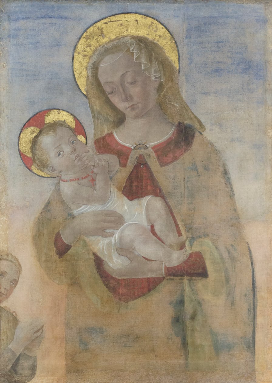 Madonna med barn och bedjande, ca 1470-80 (olja på duk) av Andrea del Verrocchio