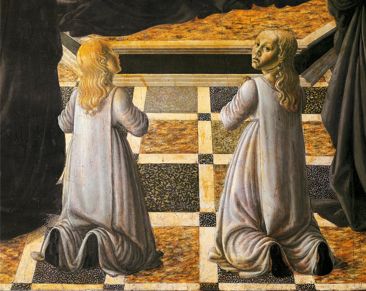 Saint Monica av Andrea del Verrocchio (1437-1488), detalj, Santo Spiritos kyrka, Florens av Andrea del Verrocchio