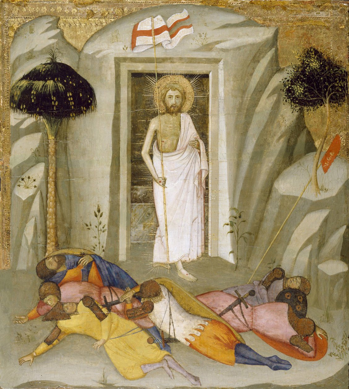 The Resurrection, c.1390-1410 (temperafärg och bladguld på panel) av Andrea di Bartolo