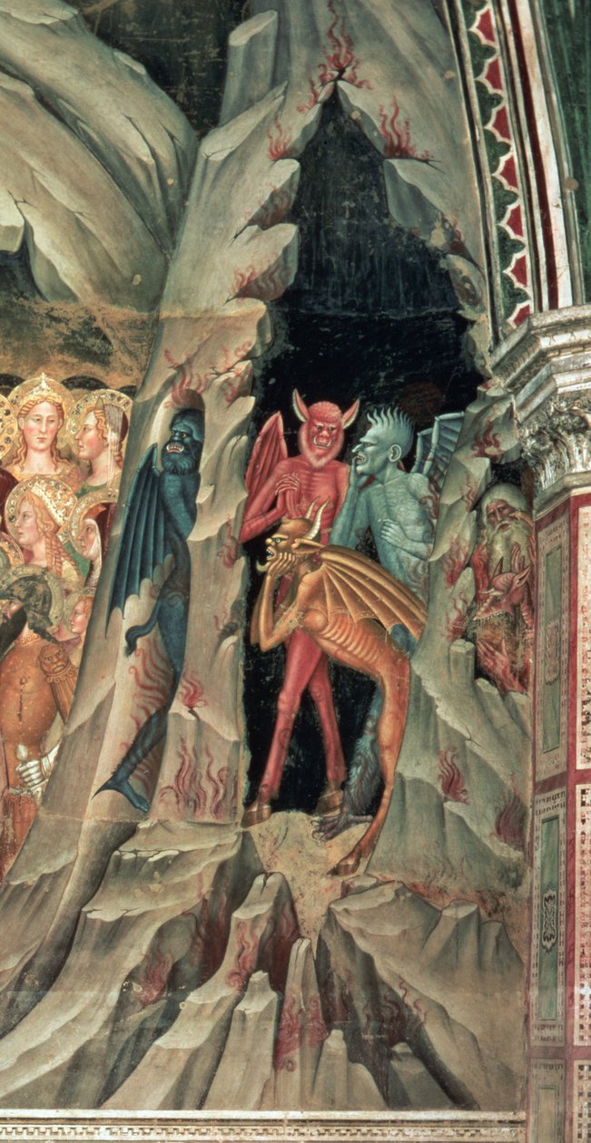 Nedstigningen till Limbo, från det spanska kapellet av Andrea di Bonaiuto (fl.1343 77)