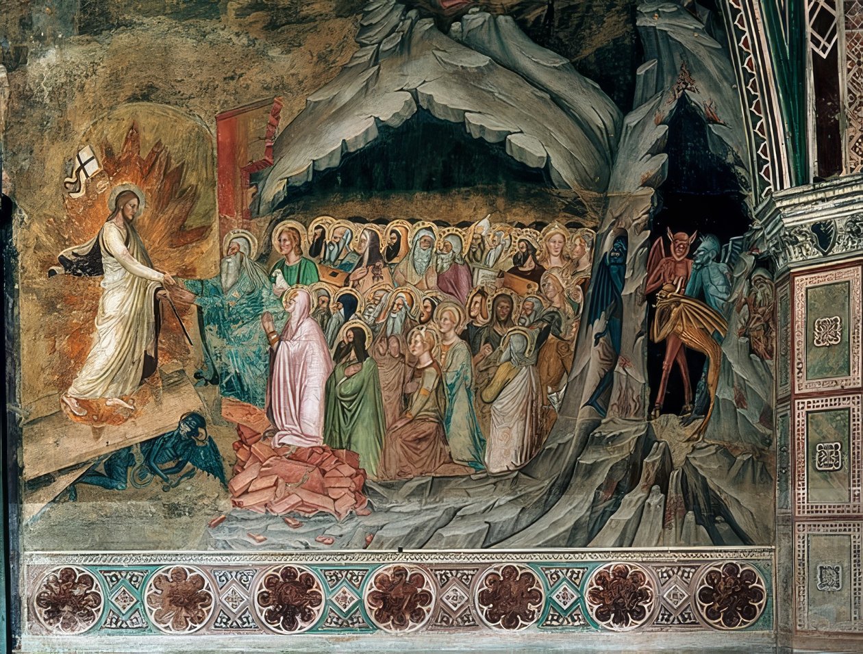 Kristi nedstigning till limbo. 1367-1369 av Andrea di Bonaiuto