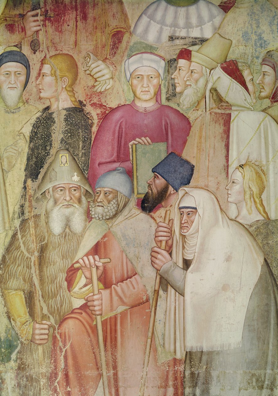 The Church Militant and Triumphant, i det spanska kapellet, detalj på höger sida, ca 1369 fresk av Andrea di Bonaiuto