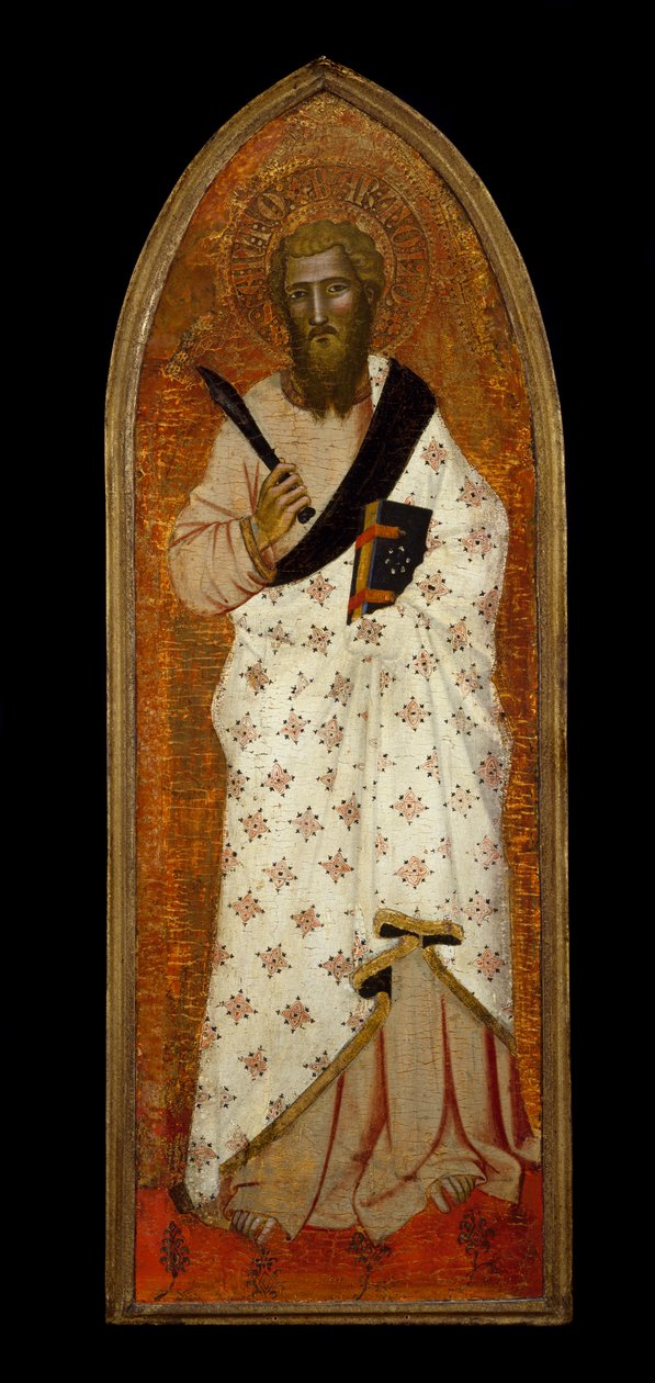 S:t Bartolomeus, ca 1360-65 (tempera och bladguld på träpanel) av Andrea di Bonaiuto fl.1343 77 Andrea di Bonaiuto fl.1343 77