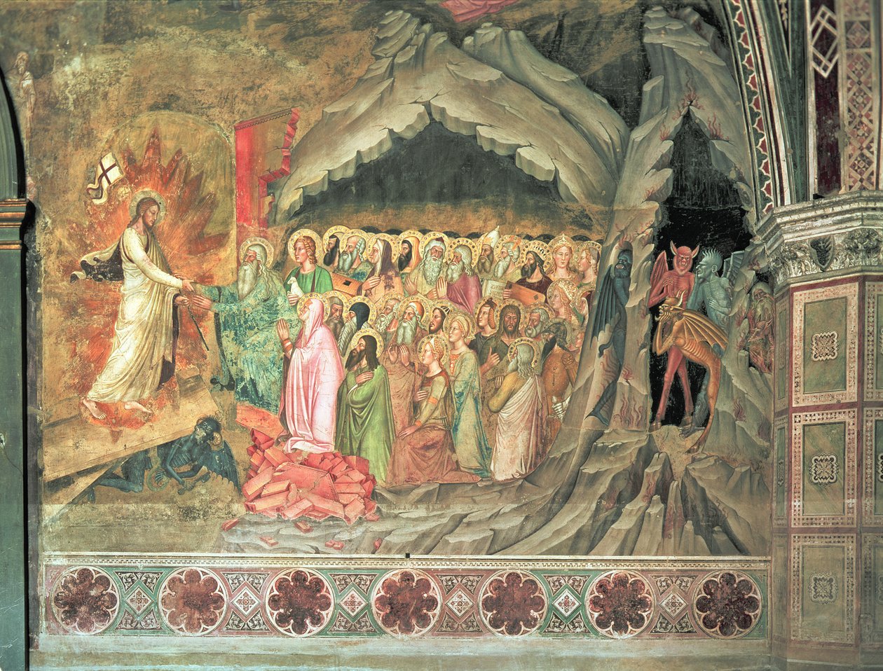 The Descent into Limbo, from the Spanish Chapel, 1366-88  av Andrea di Bonaiuto fl.1343 77 Andrea di Bonaiuto fl.1343 77