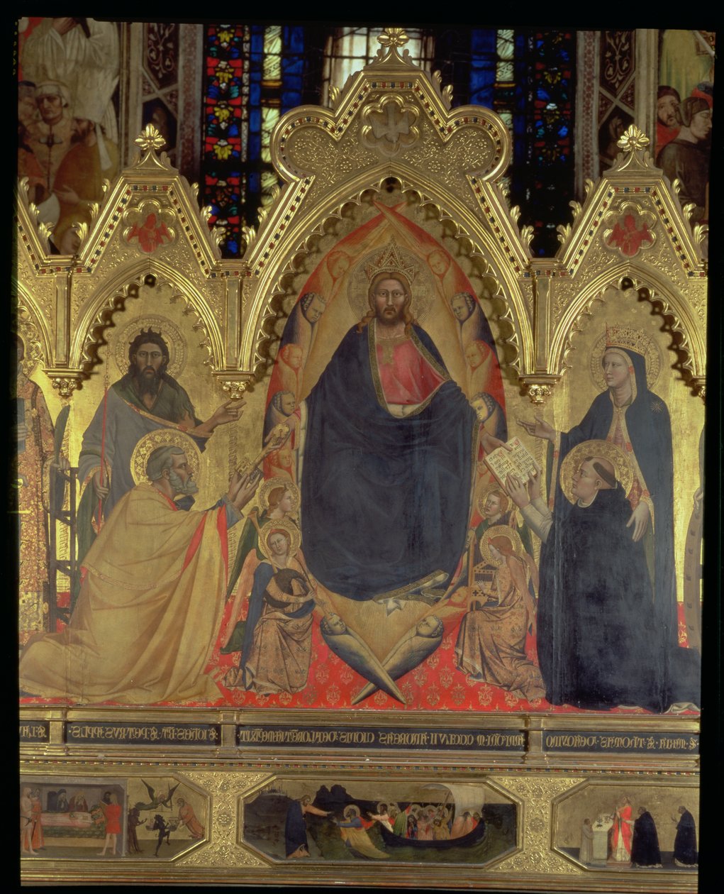 Strozzi altartavla, 1357 paneldetalj av 72246 av Andrea di Cione Orcagna