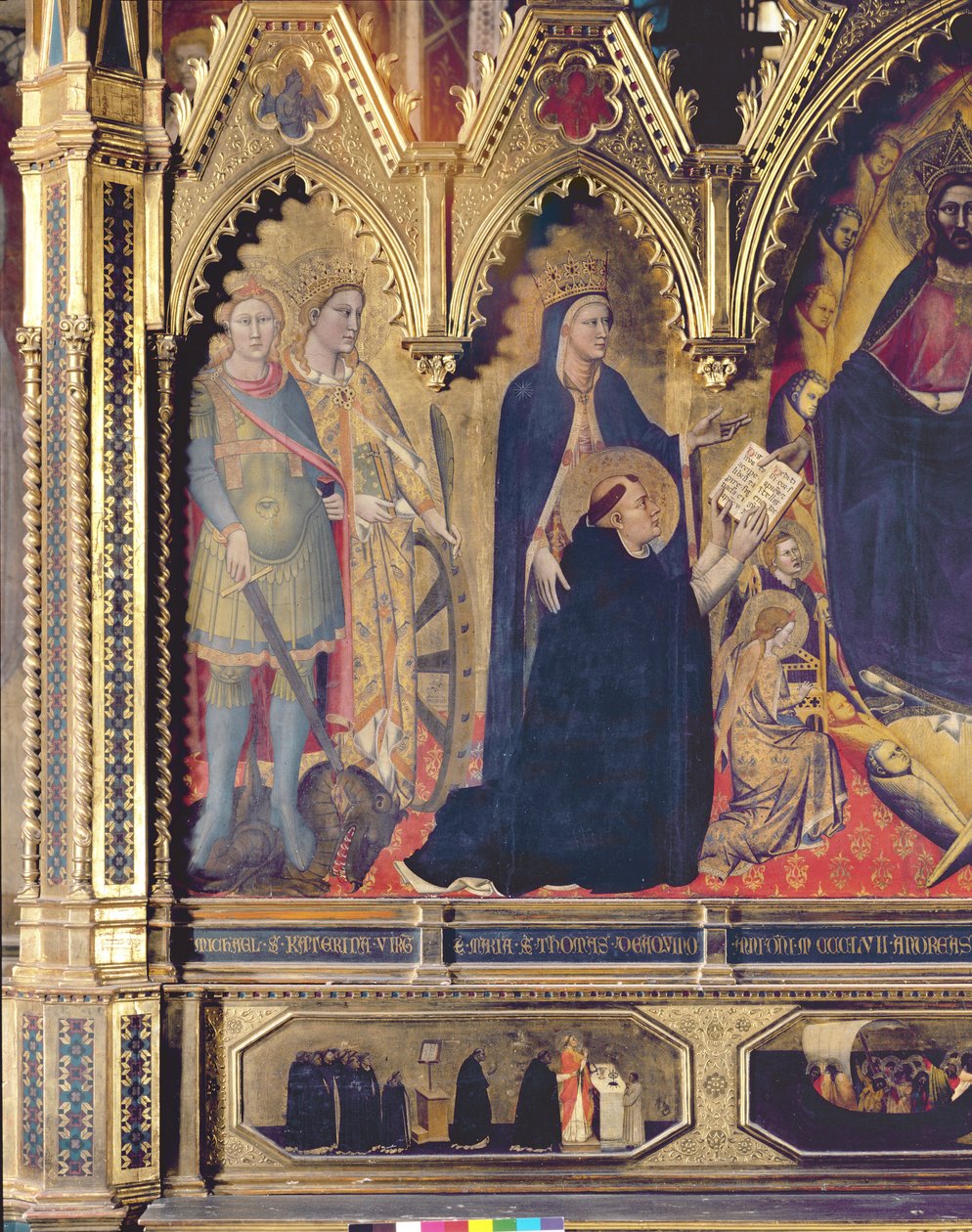 Strozzi altartavla, 1357 paneldetalj av 72246 av Andrea di Cione Orcagna