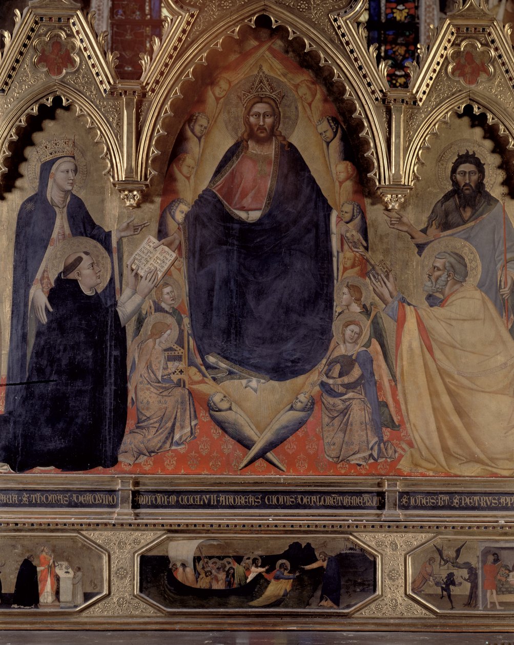 Strozzi altartavla, 1357 paneldetalj av 72246 av Andrea di Cione Orcagna